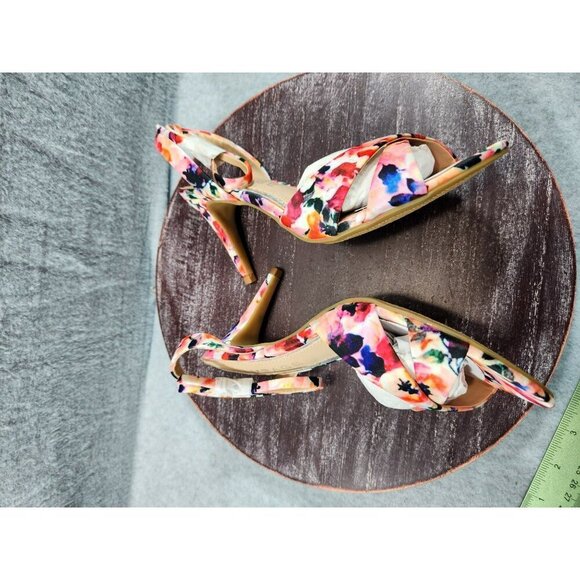 Rampage Ram-Winka Summer Floral Open-Toe High Heels With Ankle Strap W Size 7 Mu - Picture 9 of 11